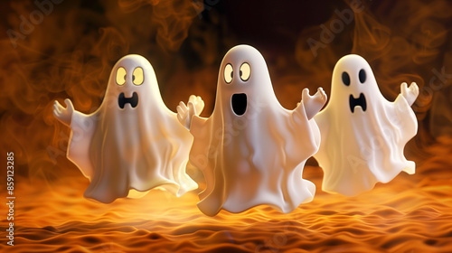 halloween funnt ghosts  photo