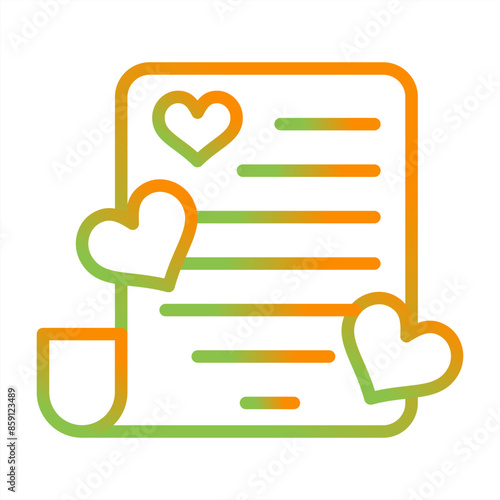 Romantic poem Vector Icon