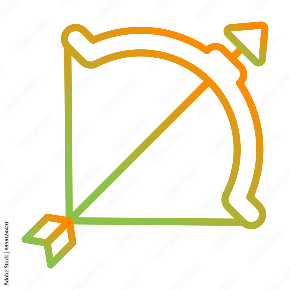 Bow and arrow Vector Icon Bow and arrow Vector Icon