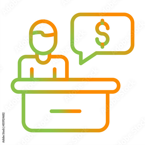 Fundraising Officer Vector Icon