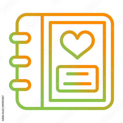 Romantic photo album Vector Icon