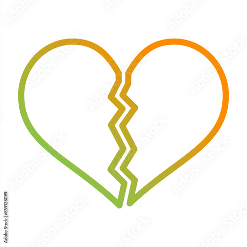 Broken Heart Vector Icon