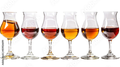Rum in Glass on Transparent Background - Elegant Beverage Photography for Bars and Restaurants