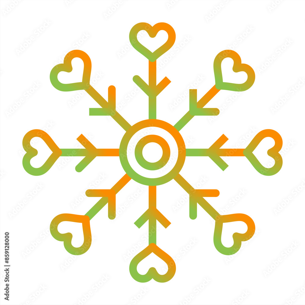Love snowflake Vector Icon Love snowflake Vector Icon