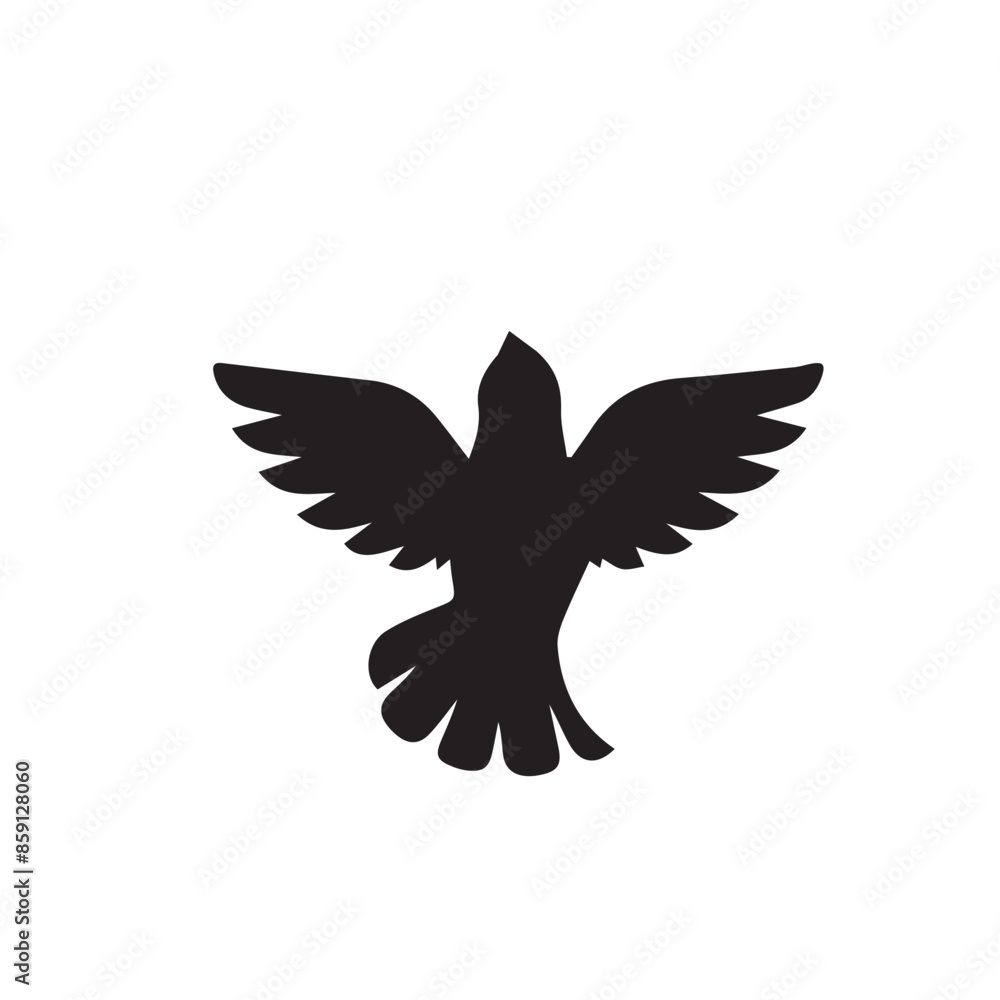 silhouette of a flying bird vector on white background silhouette of a flying bird vector on white background