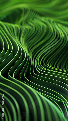 abstract background of green shapes, created with generative AI technology
