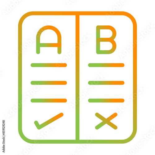 Pros And Cons Vector Icon