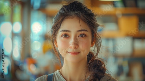 Portrait of a Smiling Young Woman