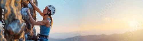 Closeup of a male climber on a challenging rock face, chalked hands, detailed textures, sunlit day, realistic shadows, dynamic outdoor adventure