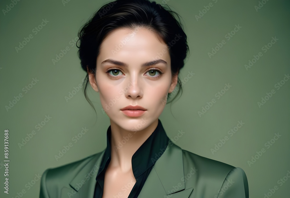 Beautiful elegant woman front view photo Beautiful elegant woman front view photo