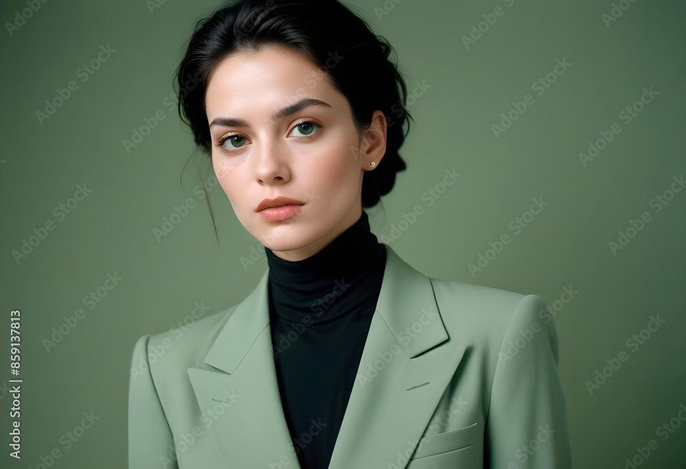 Beautiful elegant woman front view photo Beautiful elegant woman front view photo
