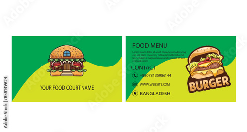 Burger Food Court Card Designe