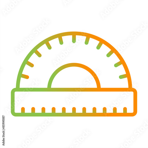 Protractor Vector Icon