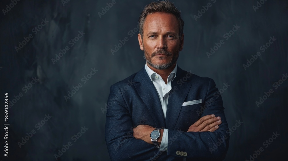 businessman in a tailored suit standing modern office environment businessman in a tailored suit standing modern office environment