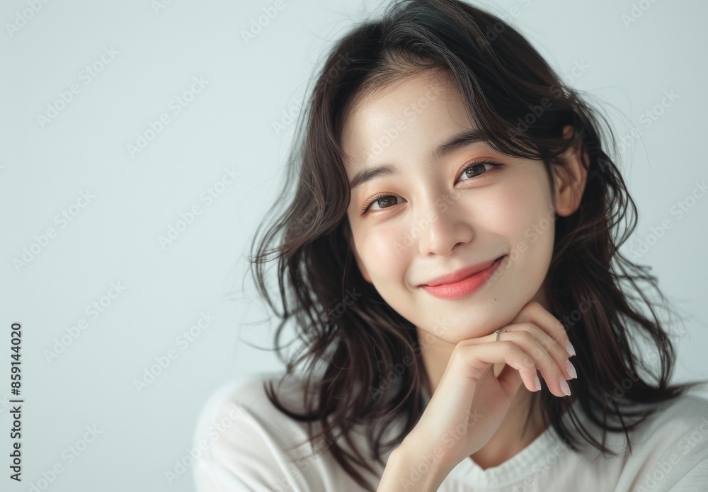 A beautiful female Asian model, posing for the camera, close up shot, photoshoot, photography