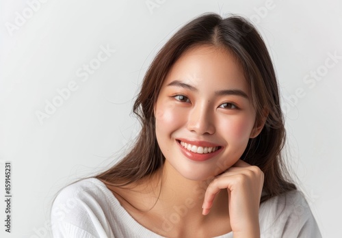 A beautiful female Asian model, posing for the camera, close up shot, photoshoot, photography