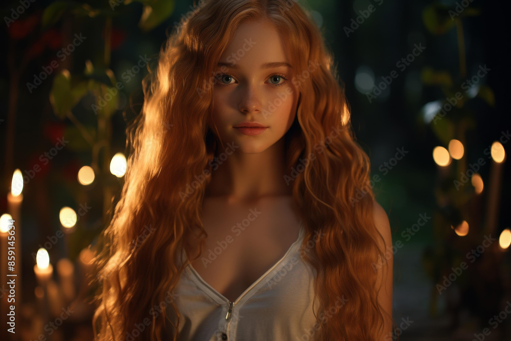 Fototapeta premium Realistic animated girl images created with precision and realism through AI magic.