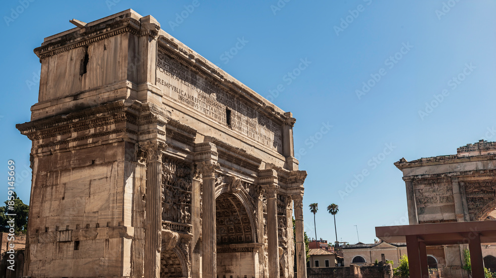 Ruins of the Roman Forum at Palatino hill in Roma, Italy Ruins of the Roman Forum at Palatino hill in Roma, Italy