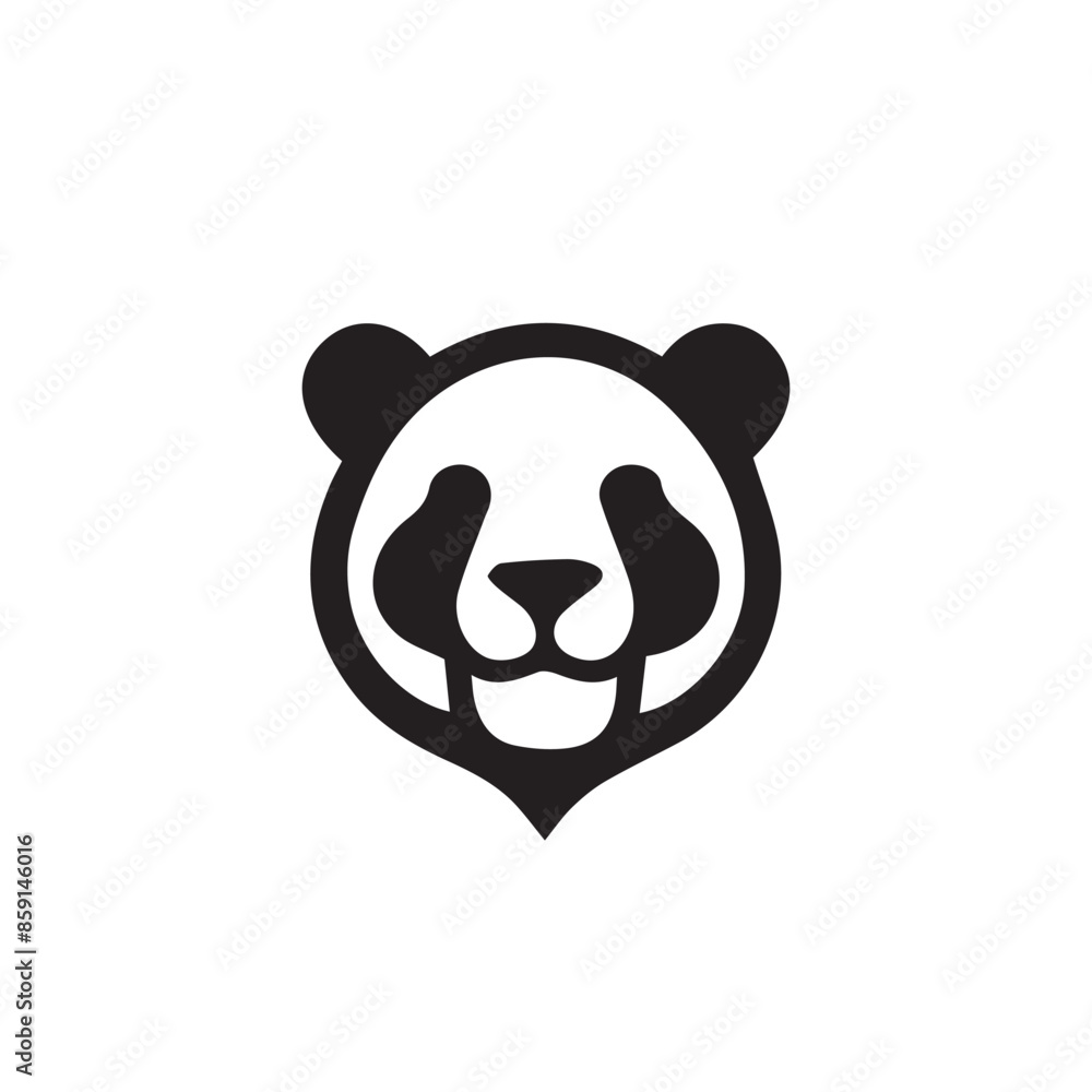 panda bear head vector illustration panda bear head vector illustration