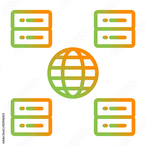 Content Delivery Network Vector Icon