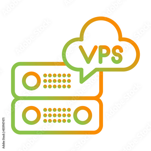 VPS Hosting Vector Icon