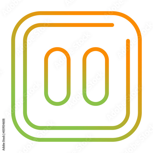 Pause Sqaure Vector Icon