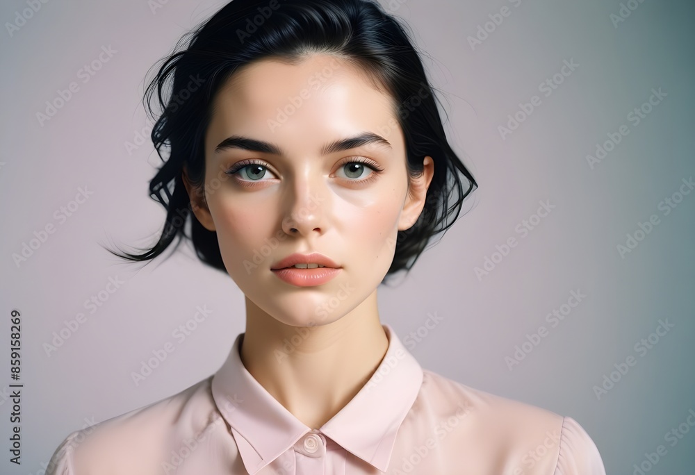 Beautiful elegant woman front view photo Beautiful elegant woman front view photo