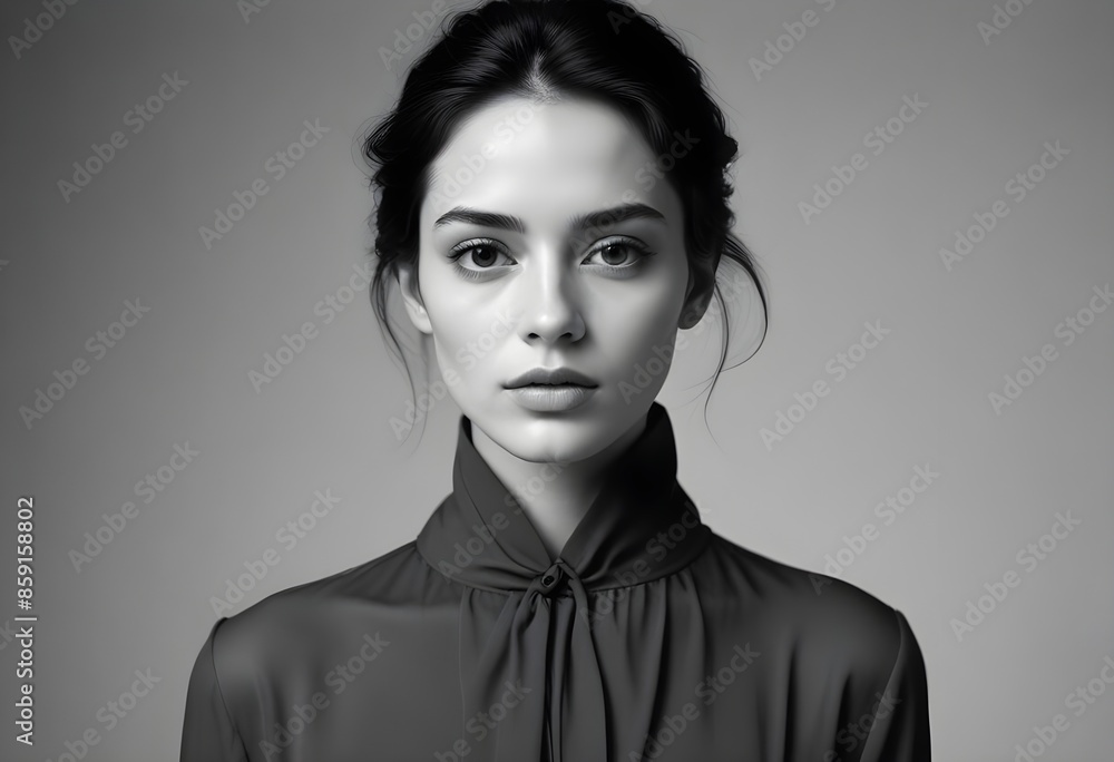 Beautiful elegant woman front view photo Beautiful elegant woman front view photo