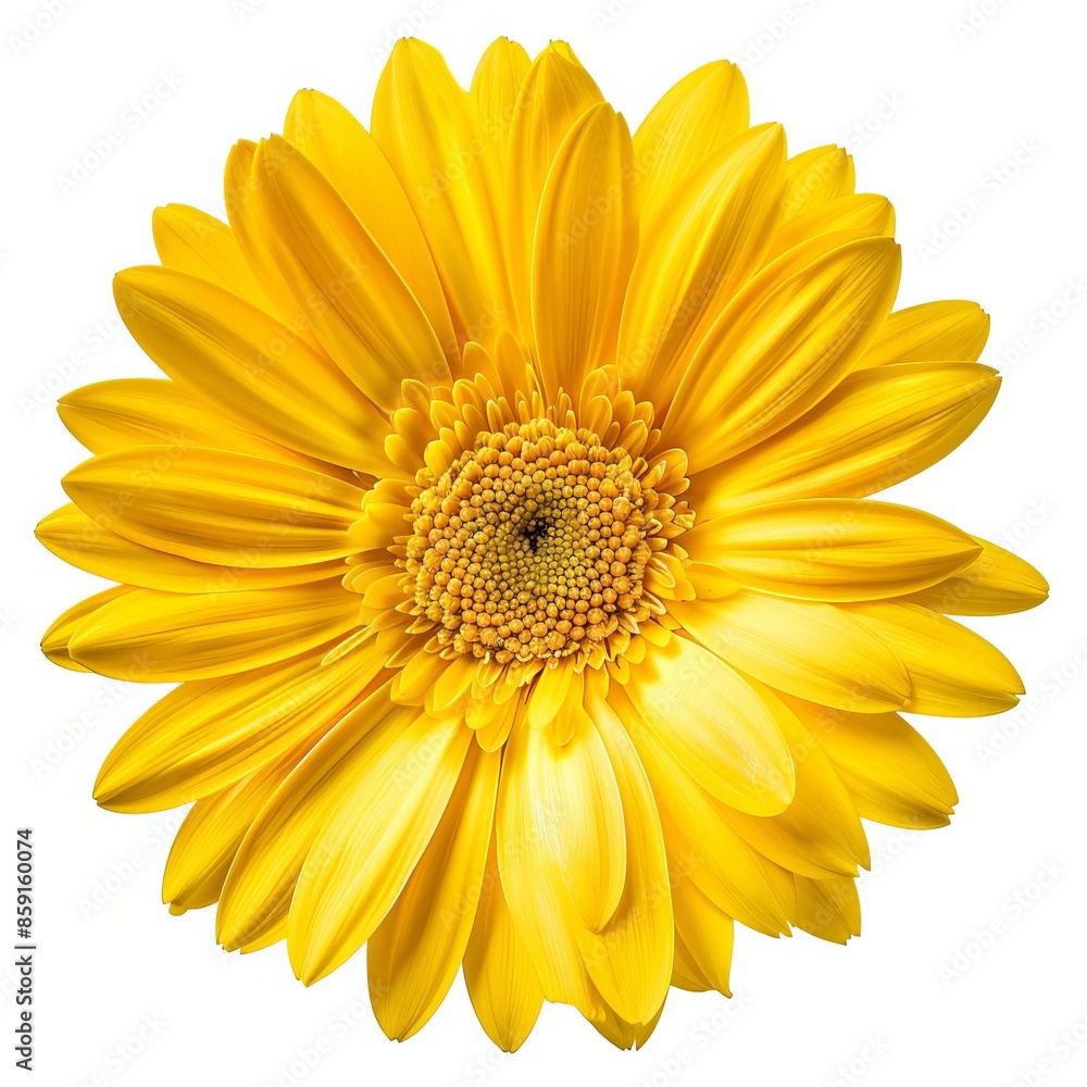 Yellow Gerbera Daisy Isolated on White Background. Beautiful Gerbera Daisy Flower Yellow Gerbera Daisy Isolated on White Background. Beautiful Gerbera Daisy Flower