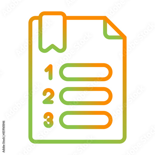 Numbered Vector Icon