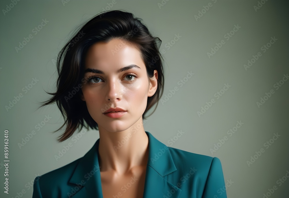 Beautiful elegant woman front view photo Beautiful elegant woman front view photo