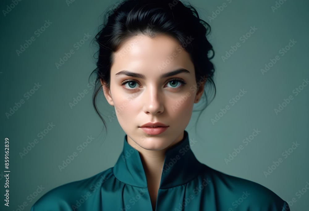 Beautiful elegant woman front view photo Beautiful elegant woman front view photo