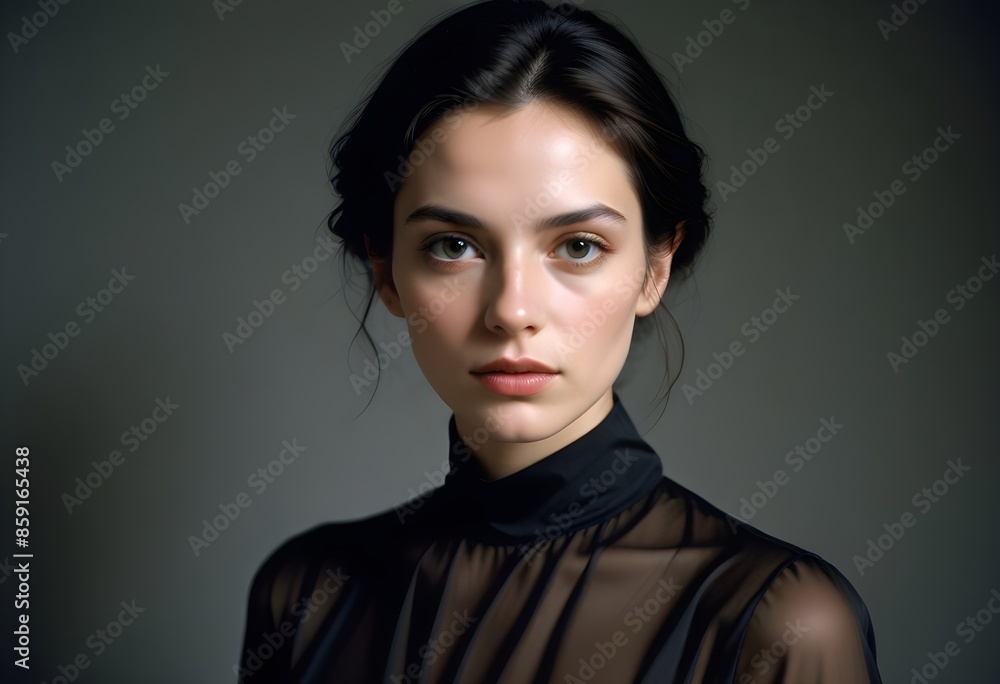 Beautiful elegant woman front view photo Beautiful elegant woman front view photo