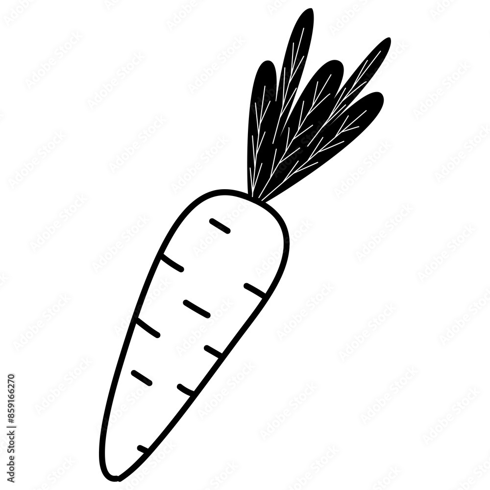 cute doodle carrot illustration cute doodle carrot illustration