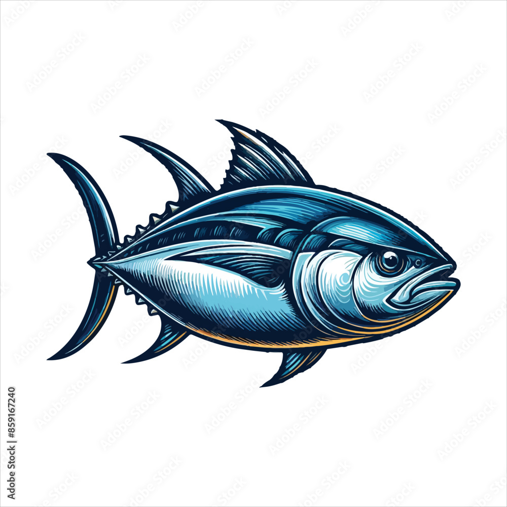 Obraz premium Tuna Fish Vector Image