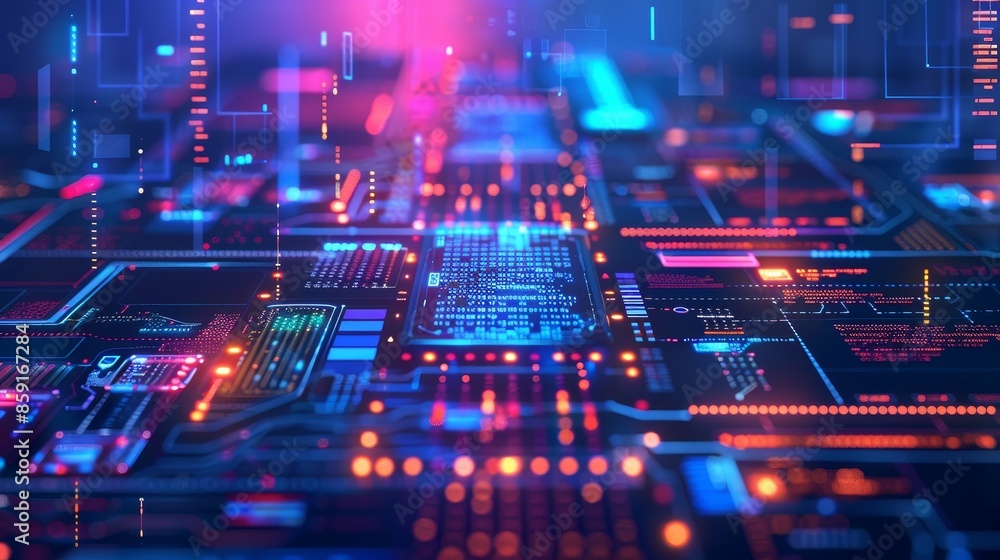 Obraz premium Technology Innovation Programming Strategy: An illustration depicting a programming strategy