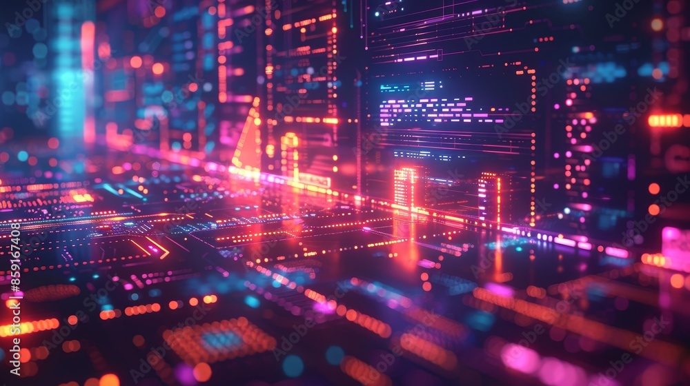 Technology Innovation Wireframe Concept: An illustration showcasing a wireframe Technology Innovation Wireframe Concept: An illustration showcasing a wireframe