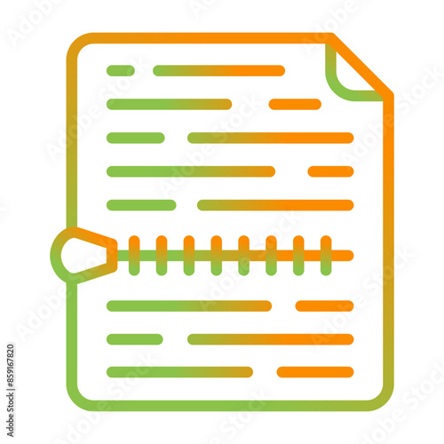 Zip File Vector Icon