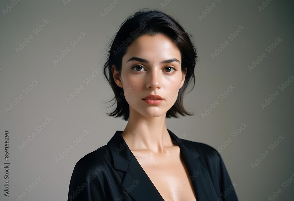 Beautiful elegant woman front view photo Beautiful elegant woman front view photo