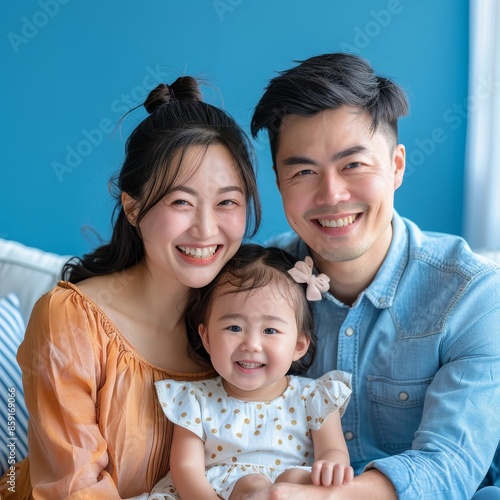 Happy Family Portrait With Young Daughter