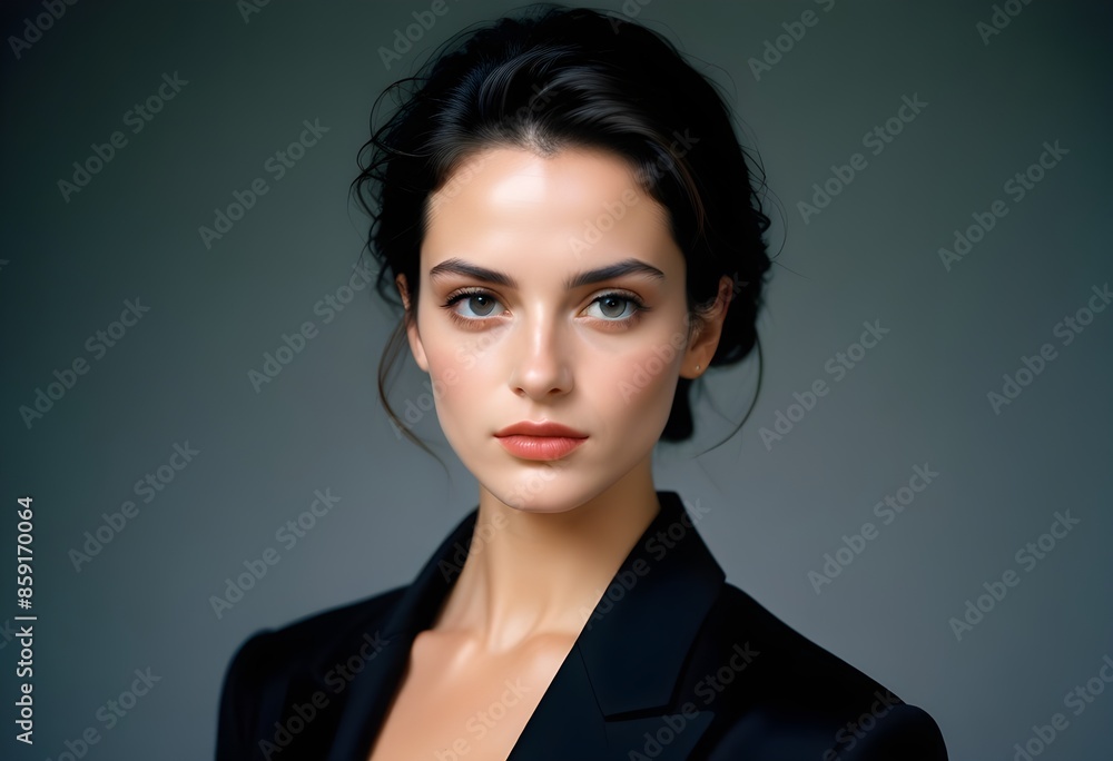 Beautiful elegant woman front view photo Beautiful elegant woman front view photo