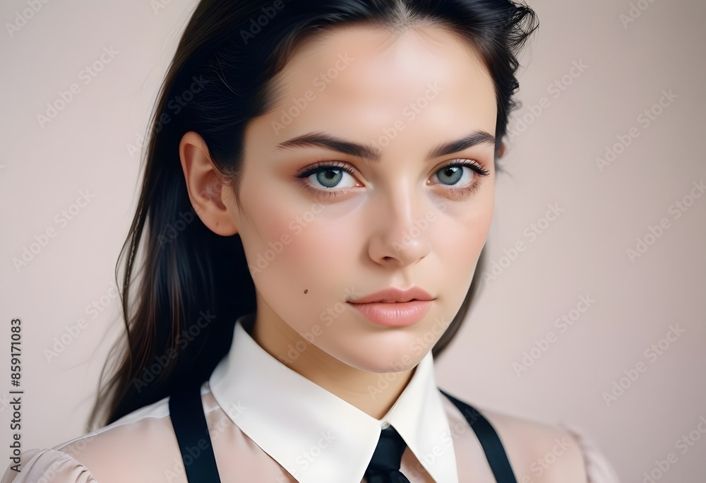 Beautiful elegant woman front view photo Beautiful elegant woman front view photo