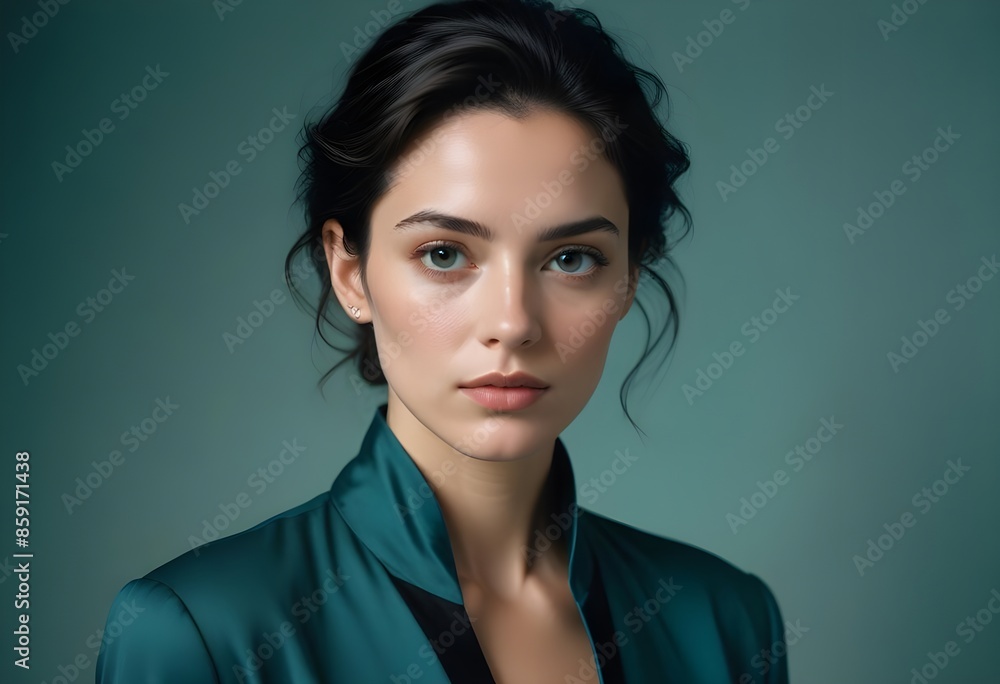 Beautiful elegant woman front view photo Beautiful elegant woman front view photo