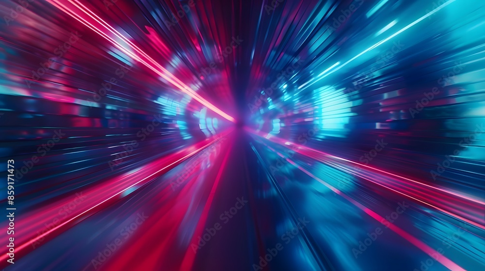 Speeding motion blurred in tunnel. powerful of abtract light trails. 3d rendering Speeding motion blurred in tunnel. powerful of abtract light trails. 3d rendering