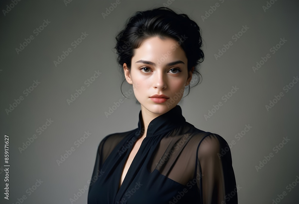 Beautiful elegant woman front view photo Beautiful elegant woman front view photo