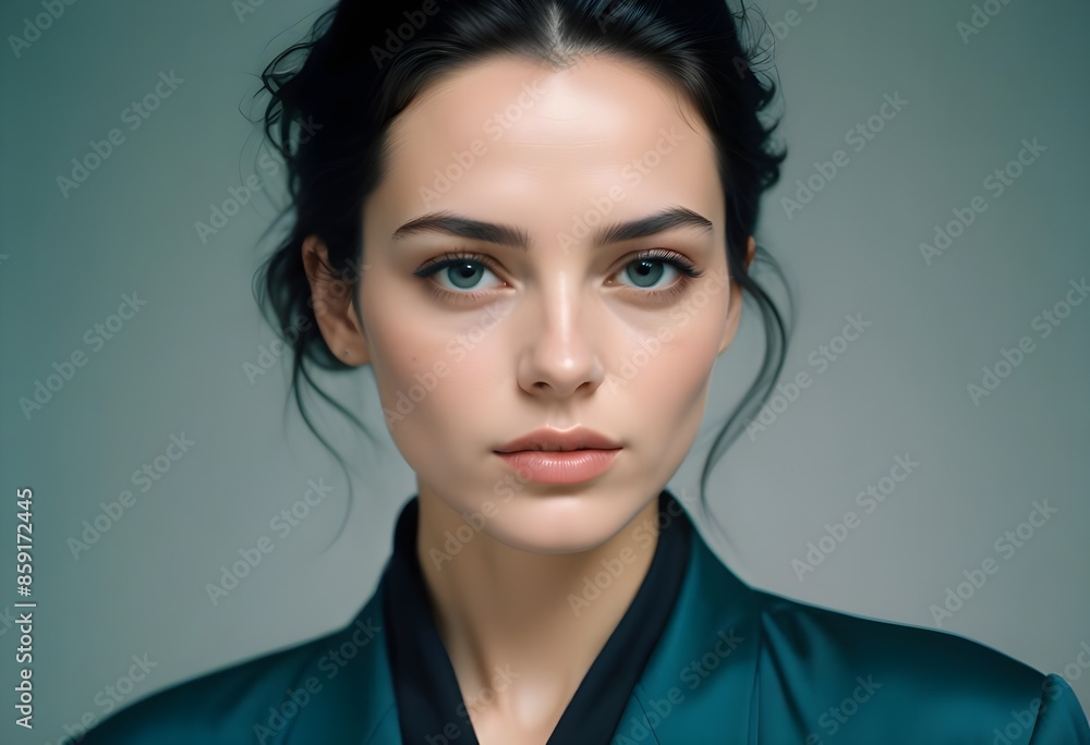 Beautiful elegant woman front view photo Beautiful elegant woman front view photo
