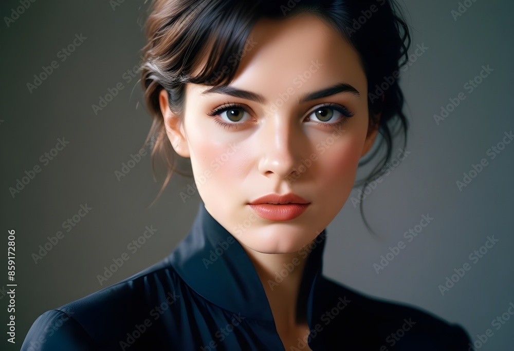 Beautiful elegant woman front view photo Beautiful elegant woman front view photo