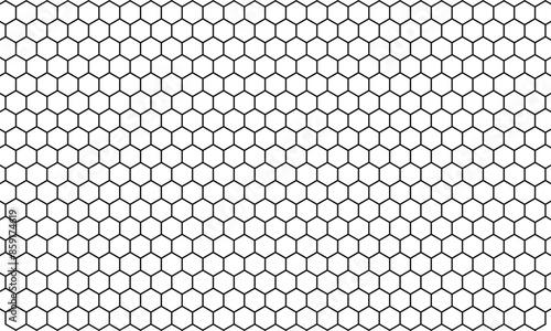 Hexagon pattern vector background with a seamless grid texture.