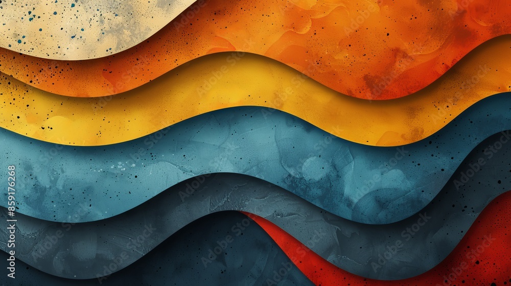 Abstract Wavy Background Illustration in Vibrant Colors Abstract Wavy Background Illustration in Vibrant Colors