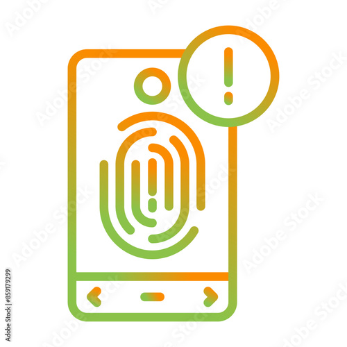 Biometric Identification Vector Icon